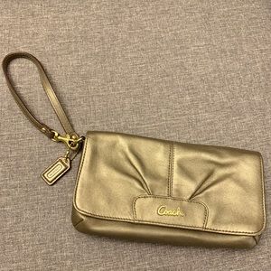 COACH Deep Champagne Wristlet